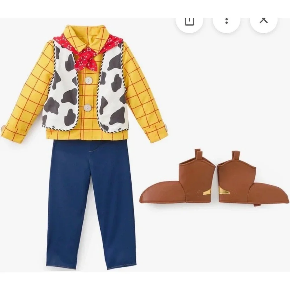 Disney Pixar Toy Story Woody Toddler Costume Set Boys 2T 5-Piece Outfit sheriff